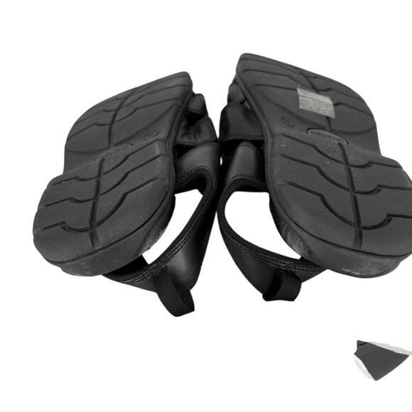 Vintage 90's Unlisted Kenneth Cole Fisherman Sandals Mens Sz 11 M Black Leather - Picture 8 of 11